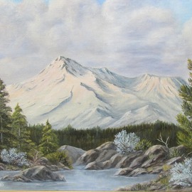 Donna Drickey Artwork BELOVED MOUNT SHASTA, 2001 Oil Painting, Mountains