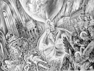 Alexander Donskoi: 'laokoon of democracy', 2014 Pencil Drawing, Philosophy. i? 1/2Laokoon of Democracyi? 1/2, drawing56,7cm x 76,5cmWe all create and live in our own illusion world, where we doni? 1/2t know where reality is and where is illusion ...