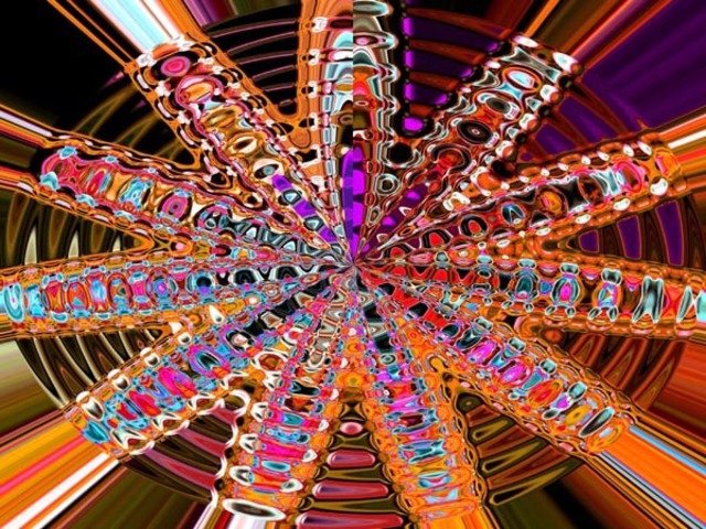 Artist Dora Martinez. 'Glass Star' Artwork Image, Created in 2008, Original Computer Art. #art #artist