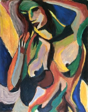 Bob Dornberg: 'chrome', 2021 Oil Painting, Abstract.  LADY SHINES...