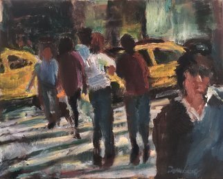 Bob Dornberg: 'cross walk', 2020 Oil Painting, Abstract Figurative. Crosswalk in NYC...