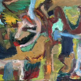 Bob Dornberg: 'issaquois', 2021 Oil Painting, Abstract. Artist Description: FAMILIA SHAPES...