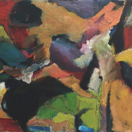 Bob Dornberg: 'sf9 kick', 2021 Oil Painting, Abstract. Artist Description: ASTRACT...
