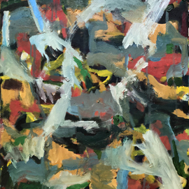 Bob Dornberg: 'snoqual', 2021 Oil Painting, Abstract. Artist Description: SHAPES IN THE PASS...
