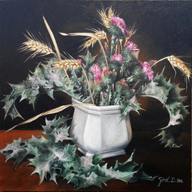 Dragana Simic: 'Burdock', 2014 Oil Painting, Still Life. Artist Description:                     oil on canvas         oil on canvas    oil on canvas       ...