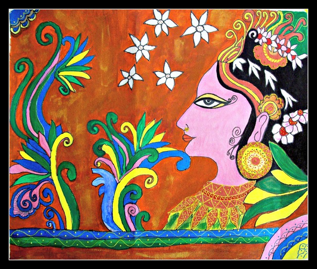 Artist Sneha Joshi. 'MRIGNAYANI' Artwork Image, Created in 2014, Original Painting Acrylic. #art #artist