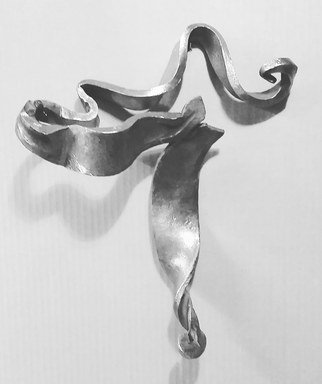 Daniel Lombardo: 'twist', 2021 Steel Sculpture, undecided. Forge shaped and welded steel ...