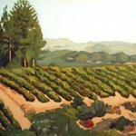 Hilltop Vineyard By Donna Schaffer