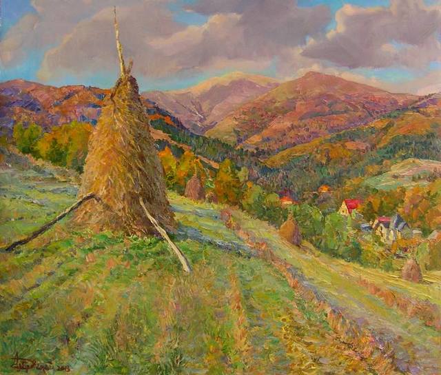 Aleksandr Dubrovskyy  'Mountain Landscape', created in 2020, Original Painting Oil.