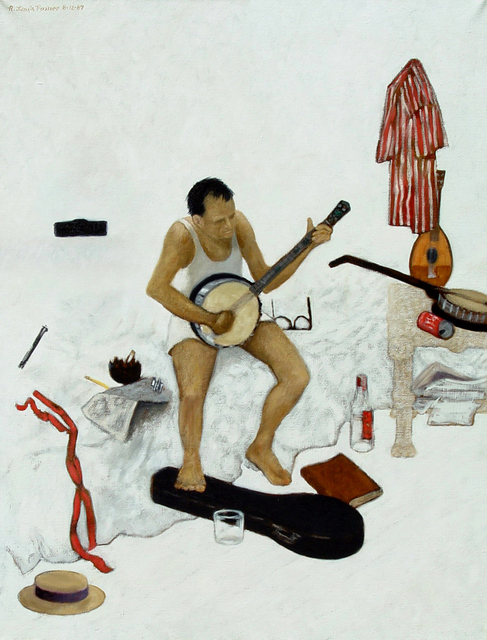 Lou Posner  'Banjo Player', created in 1987, Original Other.