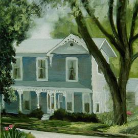 Lou Posner: 'Dr George Rapp Family Home New Harmony Indiana', 2001 Oil Painting, Americana. Artist Description: Indiana art mogul, George Rapps birthplace, New Harmony, Indiana....