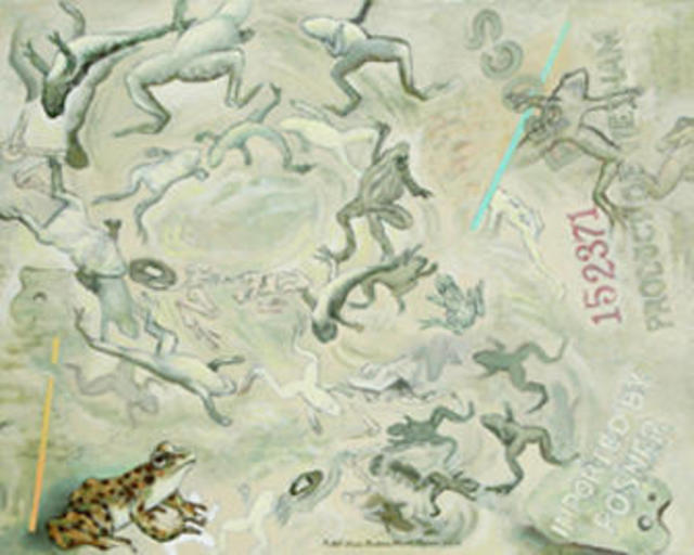 Artist Lou Posner. 'Frogs II' Artwork Image, Created in 2003, Original Other. #art #artist