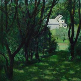 Lou Posner: 'Out of the Woods', 1987 Oil Painting, Landscape. Artist Description: Private collection, Kentucky. No black pigment used in this painting. ...