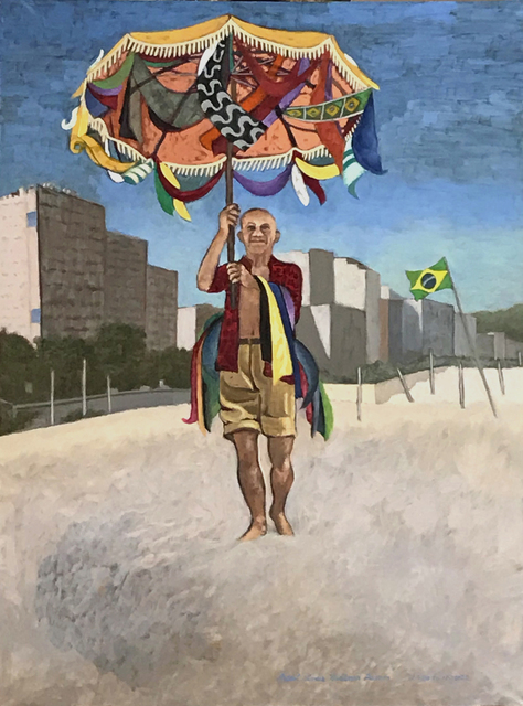 Artist Lou Posner. 'Picasso On Copacabana Beach' Artwork Image, Created in 2020, Original Other. #art #artist