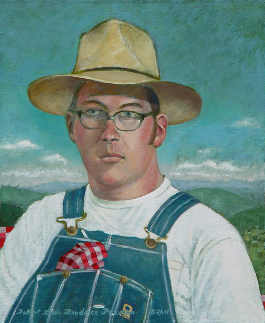 Lou Posner  'Portrait Of Andy Connor In Bib Overalls', created in 2012, Original Other.