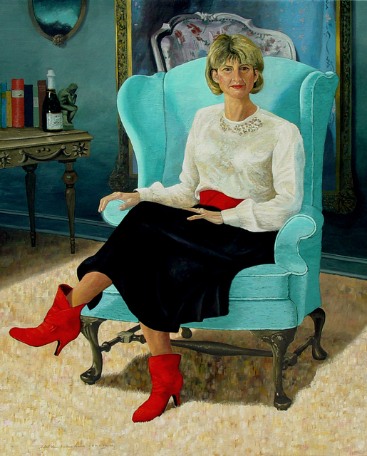 Artist Lou Posner. 'Portrait Of MP On Her 50th Birthday' Artwork Image, Created in 2000, Original Other. #art #artist