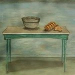 Table with Bread and Bowl By Lou Posner