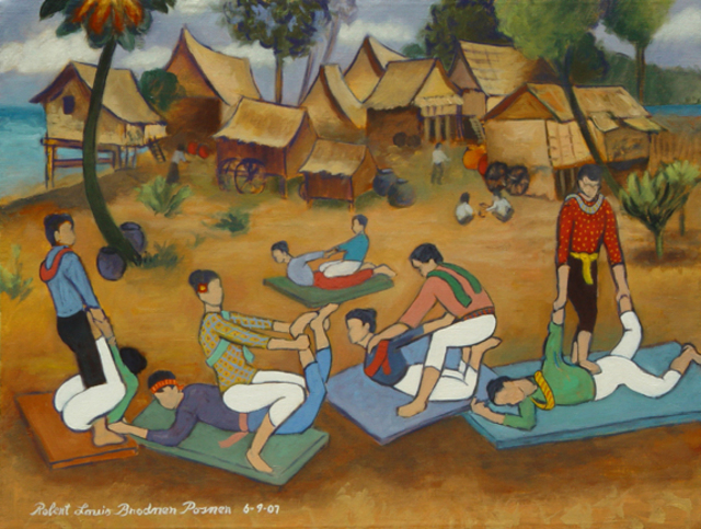 Artist Lou Posner. 'Thai Painting For Foosh' Artwork Image, Created in 2007, Original Other. #art #artist