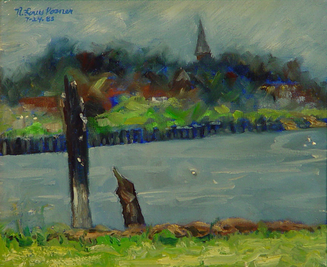Artist Lou Posner. 'The Quinnipiac River' Artwork Image, Created in 1985, Original Other. #art #artist