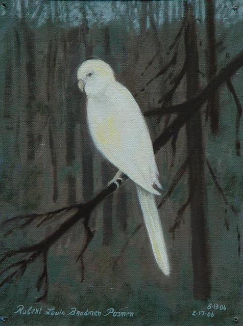 Lou Posner  'White Bird   Unintended Selfportrait', created in 2006, Original Other.