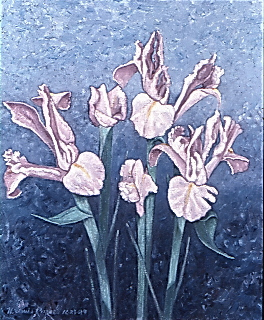 Lou Posner  'Irises', created in 1984, Original Other.