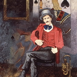 Lou Posner - thos e horton riverboat man, Original Painting Oil