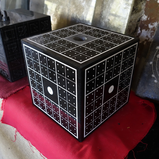 Duncan Laurie  'Radionic Cube F15', created in 2016, Original Sculpture Granite.