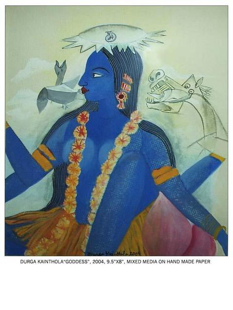 Durga Kainthola  'Goddess', created in 2005, Original Mixed Media.