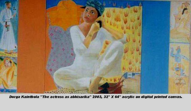 Artist Durga Kainthola. 'The Actress As Abhisarika ' Artwork Image, Created in 2003, Original Mixed Media. #art #artist