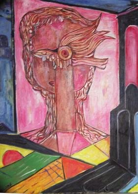 Durlabh Singh: 'Meta Muse', 2013 Oil Painting, Cosmic.     Contemporary style, vivid colours, metaphysical muse, philosophical.       ...