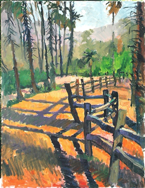 Durre Waseem  'Shadows At Citrus Park', created in 2008, Original Watercolor.