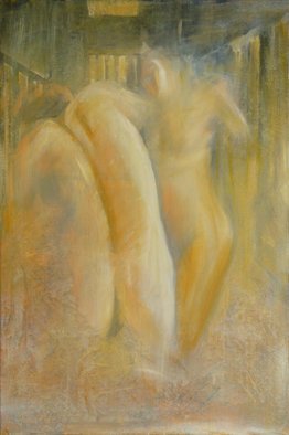 Dusanka Badovinac: 'Couple', 2011 Oil Painting, Love.   love, couple, painting, art, nude   forest, nature, painting, woman lanscape, painting, nude, art woman running, bubbles, stones, dance, painting, oil      ...
