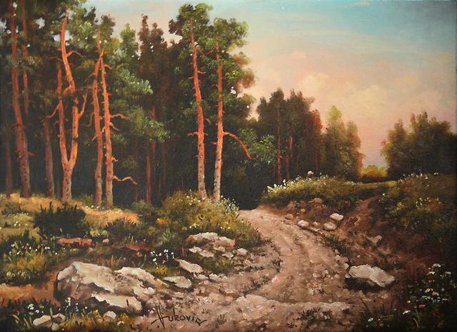 Dusan Vukovic  'Motif From Zlatibor', created in 2012, Original Painting Oil.