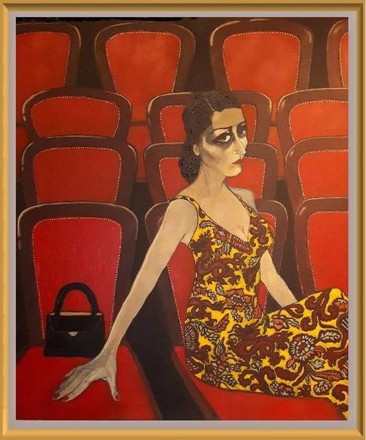 Bozena Dusseau Labedz  'Seat Already Taken', created in 2017, Original Painting Oil.