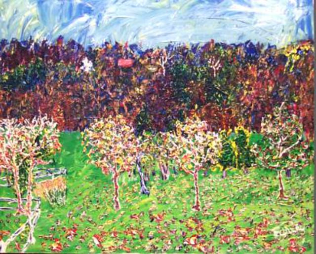 Artist Jack Earley. 'Beckys Wisconsin Cherry Orchard' Artwork Image, Created in 2002, Original Other. #art #artist