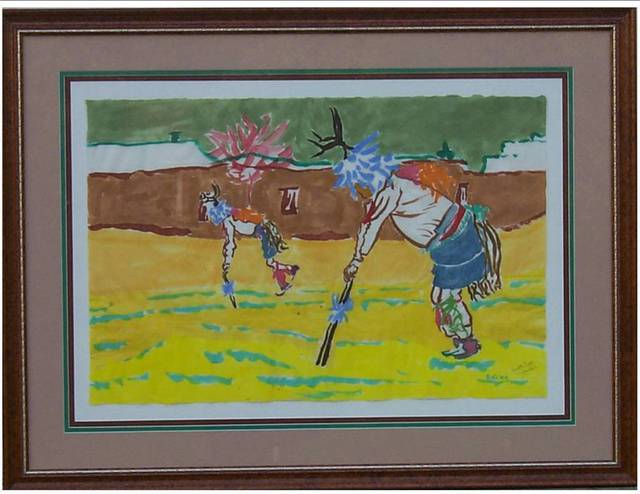 Jack Earley  'Pueblo Deer Dancers', created in 1990, Original Other.