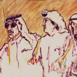 Arab Men Dancing 2 By Richard Wynne