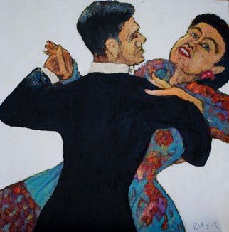 Richard Wynne: 'Dance Sport', 2010 Other Painting, Dance.   mixed medium_ dance_ sport_ dance competition_ couple dancing_ representational ...