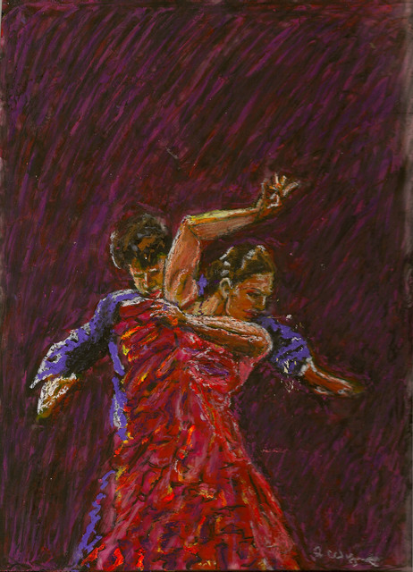 Artist Richard Wynne. 'Flamenco Dancers' Artwork Image, Created in 2008, Original Photography Color. #art #artist