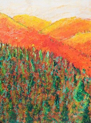 Richard Wynne: 'Mountain Sunrise', 2011 Oil Painting, Abstract Landscape.   oil_ landscape_ abstract_ mountains_ sunrise_ colorful_ southern California      ...