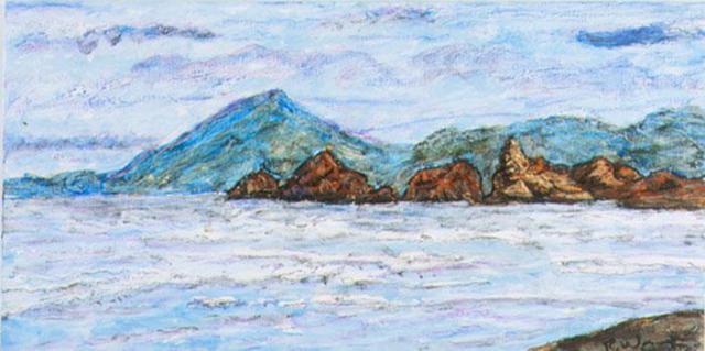 Artist Richard Wynne. 'Pee Pee Island Seacape' Artwork Image, Created in 2006, Original Photography Color. #art #artist
