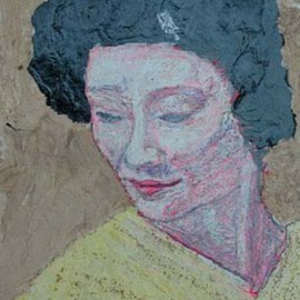 Richard Wynne: 'Portrait of a Geisha', 2006 Other Painting, Culture. Artist Description: A Geisha day dreams about her new love per haps. Mediums used are sand, white glue, oil and acyrlic paints. This is part of a series featuring Geisha and their life. Painted on masonite panel. ...