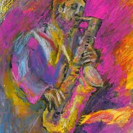 Sax Player By Richard Wynne