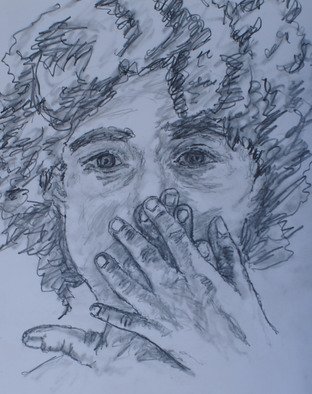 Richard Wynne: 'Study Autism', 2011 Pencil Drawing, Portrait.  works on paper_ study_ autism_ child_ autistic child_ pencil ...