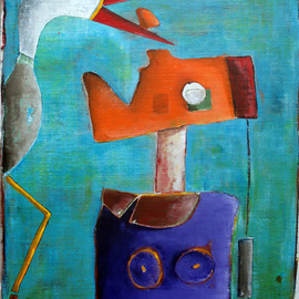 Ed De Kruijf: 'tjop tjop', 2011 Acrylic Painting, Abstract Figurative. Artist Description:          acryl on canvas on panel     ...