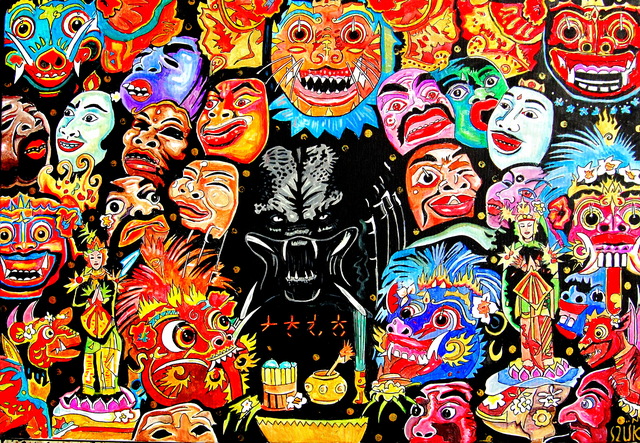 Artist Norbert Szuk. 'Balinese Predator' Artwork Image, Created in 2020, Original Painting Acrylic. #art #artist