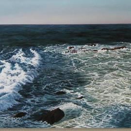 Edna Schonblum: 'Biarrtiz', 2006 Oil Painting, Seascape. 