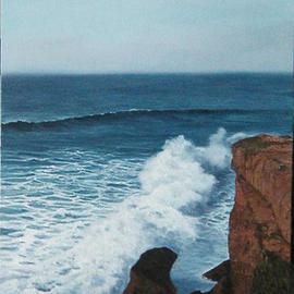 Edna Schonblum: 'Rocks', 2006 Oil Painting, Seascape. 