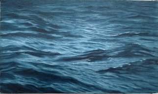 Edna Schonblum: 'high sea serie number 40', 2019 Oil Painting, Seascape. it s a view from the sea movement ...