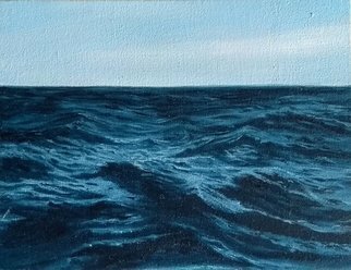 Edna Schonblum: 'quantine number 4', 2020 Oil Painting, Seascape. at home in covid s quarantine painting places I wanted to be...